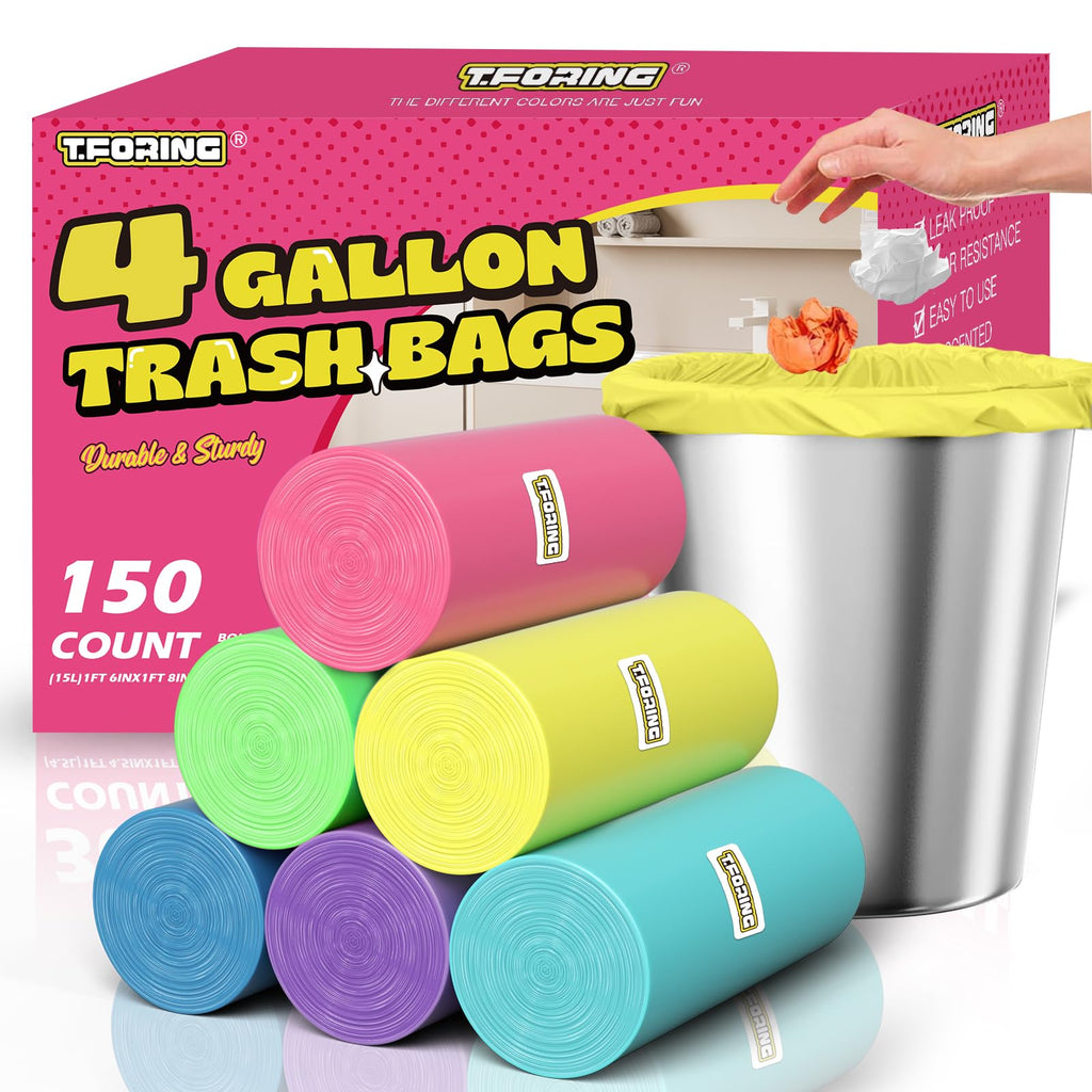 4 Gallon 0.86 Mil Unscented 150 Count Small Trash Bags N6451