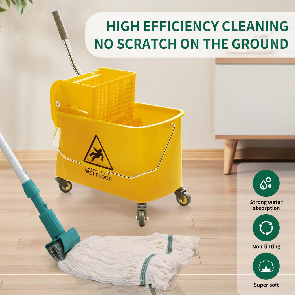 22 Quart Wheeled Mop Bucket with Wringer W165002