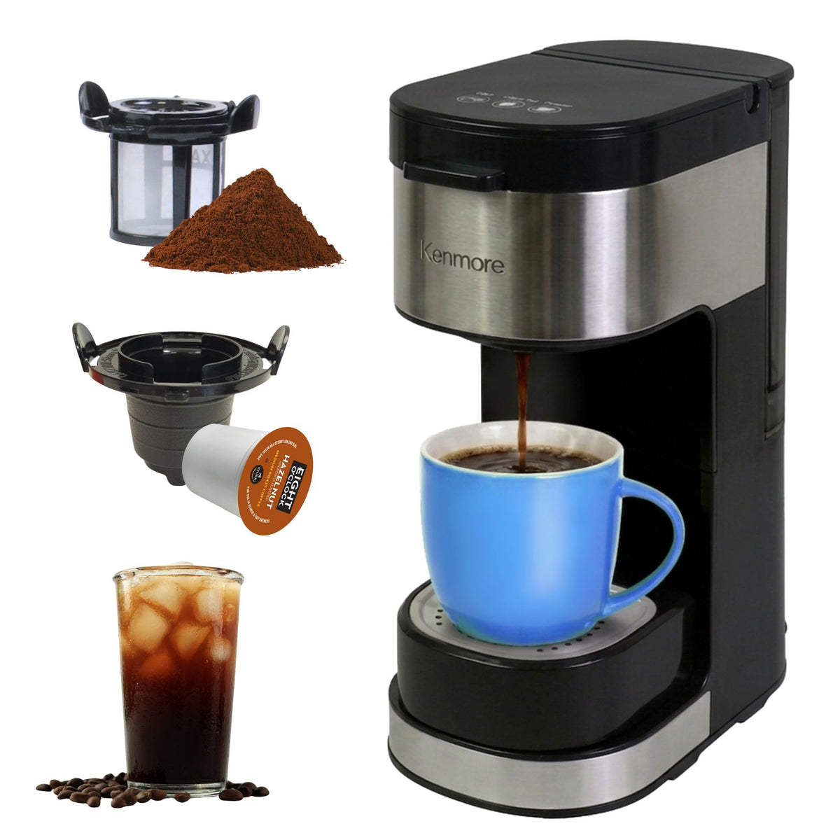 Single Serve Coffee Maker 6–12 Oz Black J81743