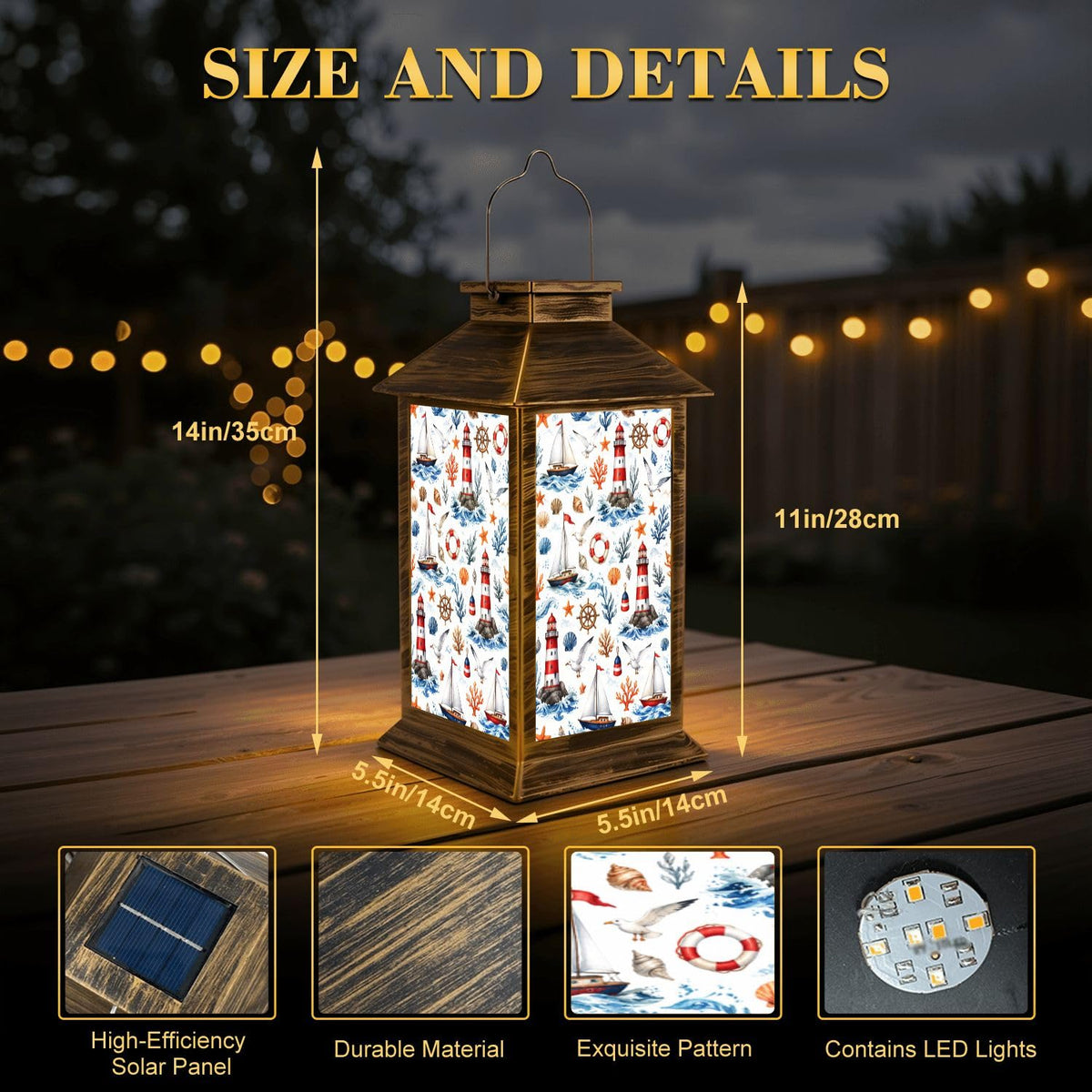 Waterproof LED Solar Lantern S636