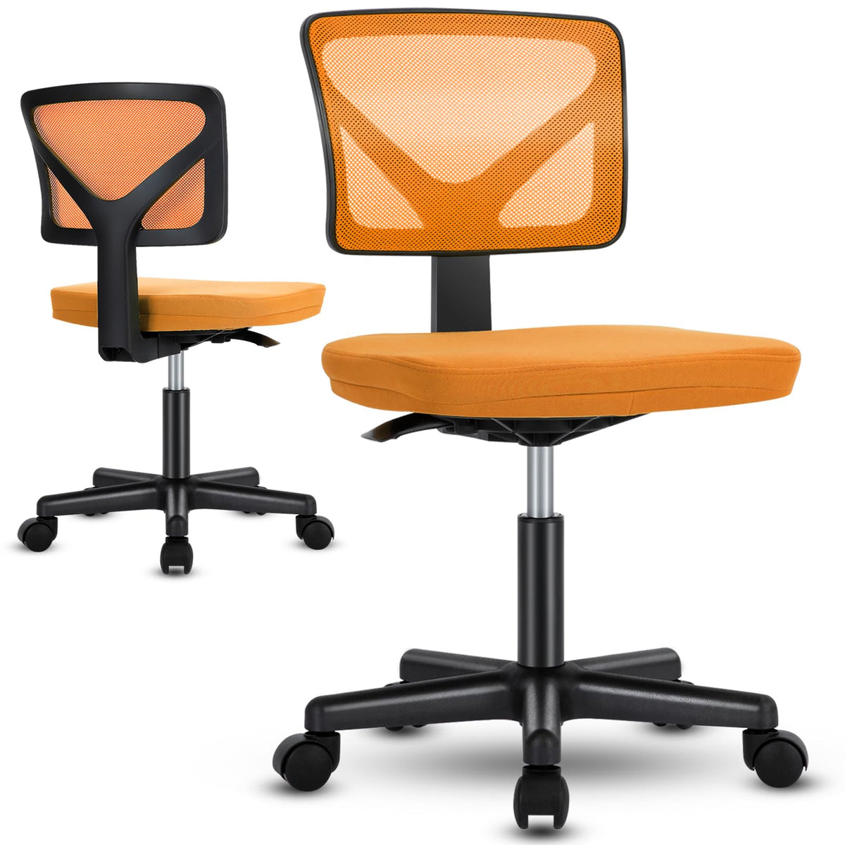 Armless Ergonomic Home Office Chair W7096