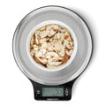 Digital Kitchen Scale with LCD Display, Black and Stainless Steel A64210