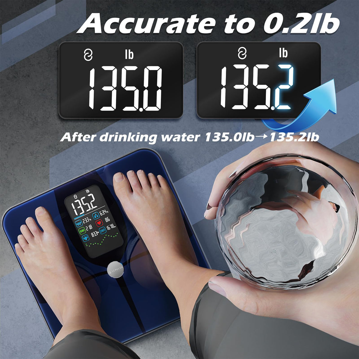 Smart Weight Scale with BMI Body Fat Muscle Mass F515223