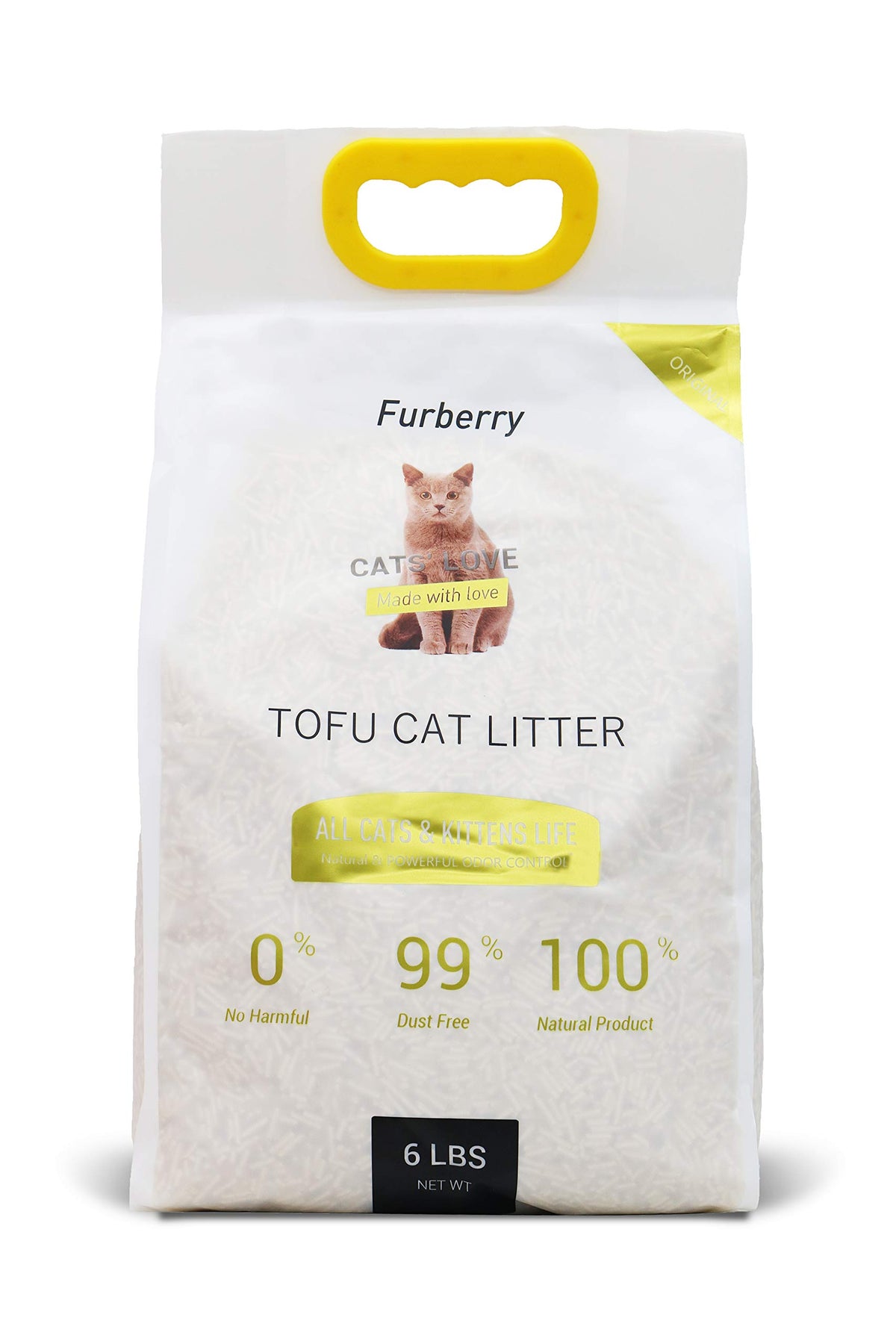 Natural Soy Tofu Cat Litter, Clumping, Flushable, Unscented, 2 Pack Q386452