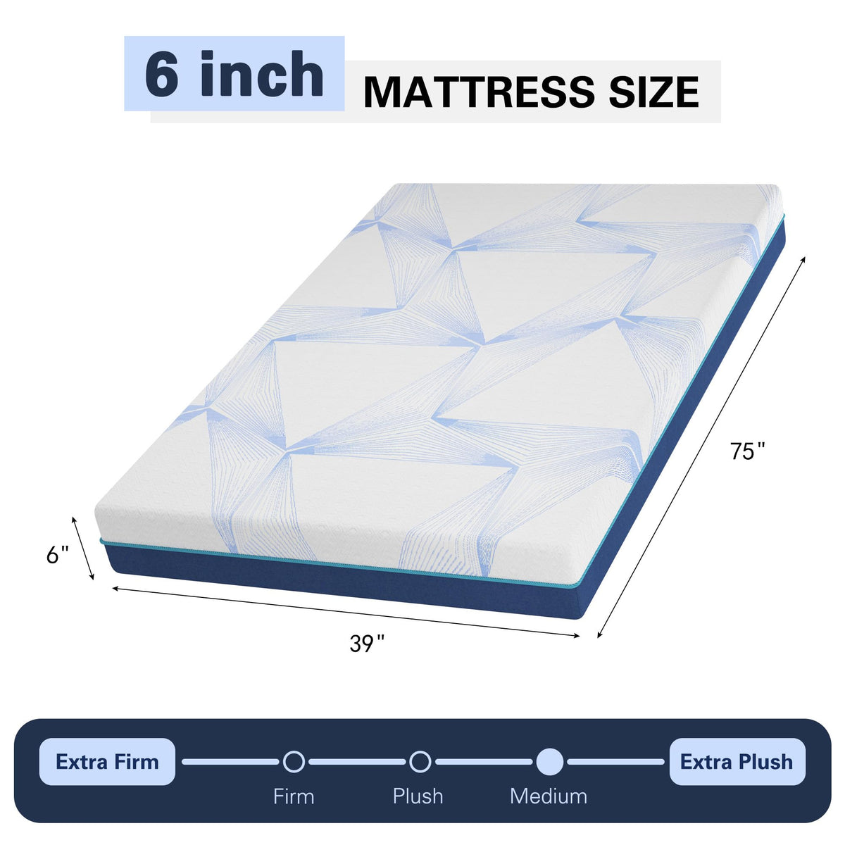 6 Inch Twin Memory Foam Mattress S942211