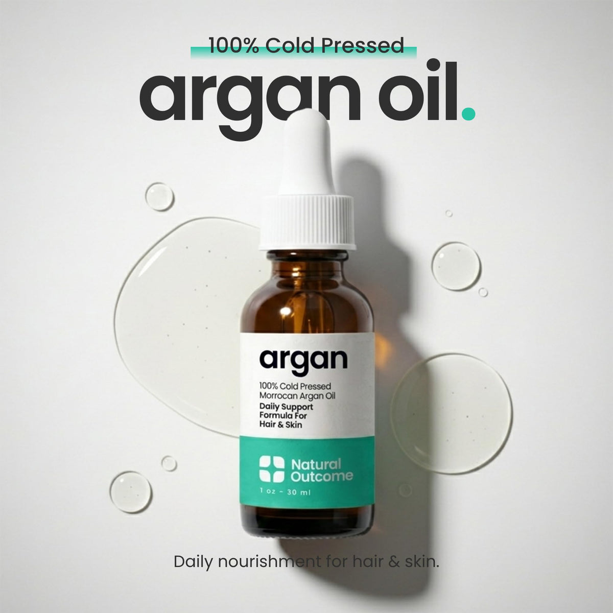 Argan Oil 100% Pure Moroccan Cold-Pressed Face, Body and Hair Oil 1 oz Z2649