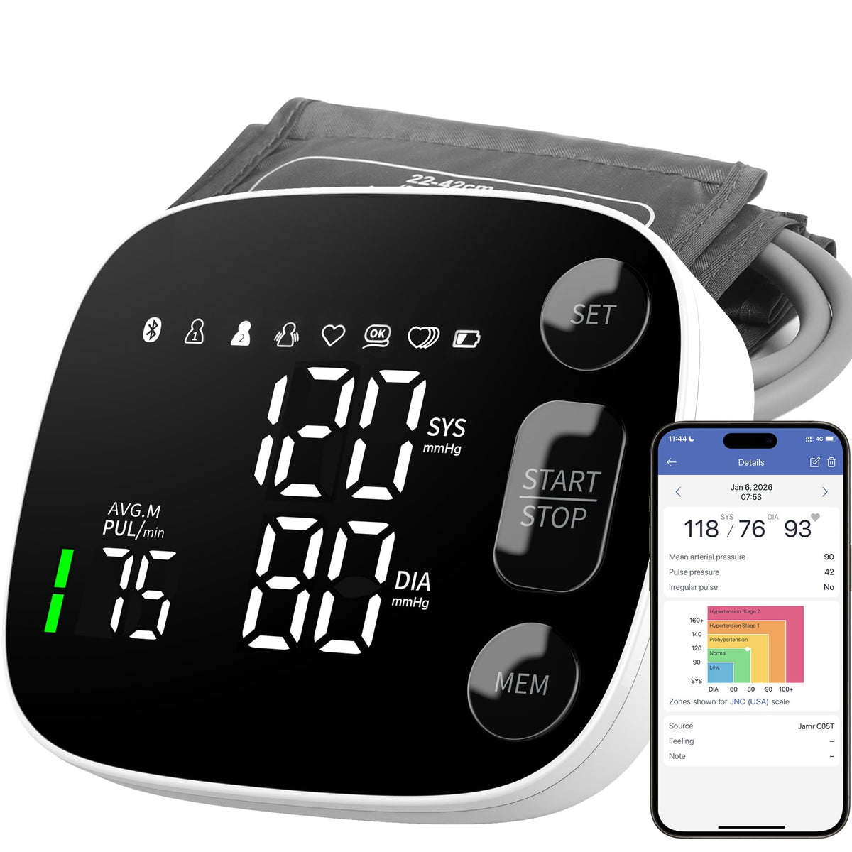 Blood Pressure Monitor Bluetooth Upper Arm M89204