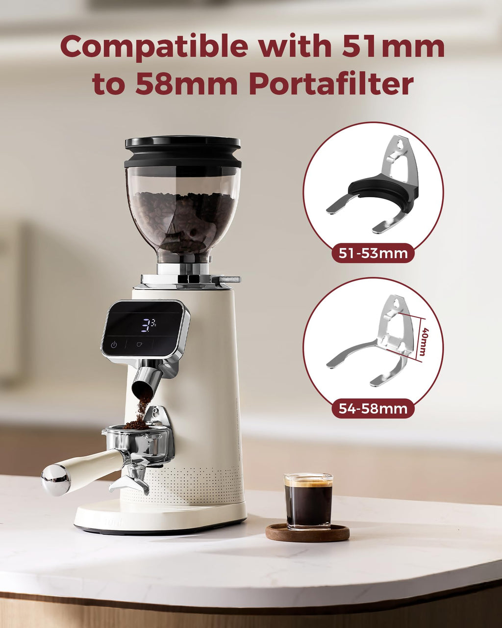 64mm Flat Burr Coffee Grinder F69478