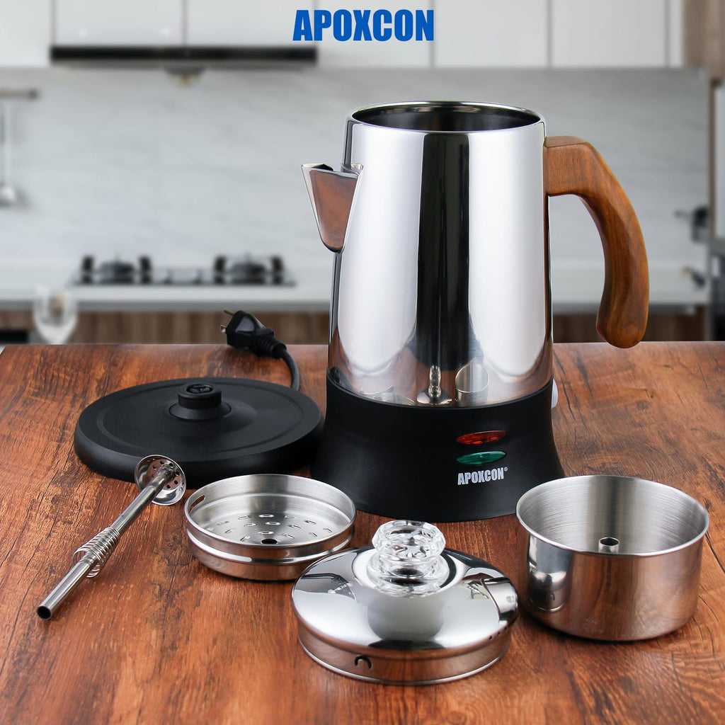 6 Cup Stainless Steel Electric Coffee Percolator D626
