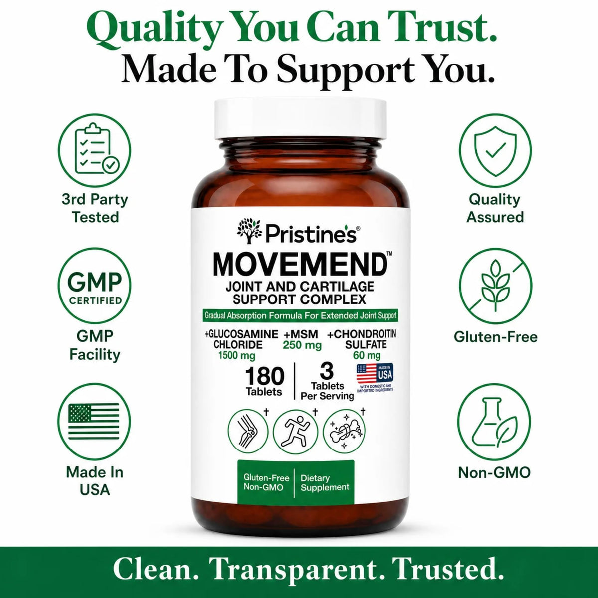 Glucosamine MSM Chondroitin Joint Support 180 Tablets X45410