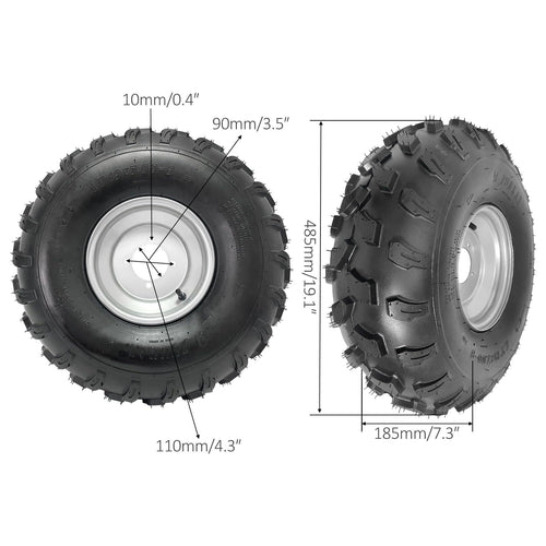 19x7-8 ATV UTV Off-Road Tire and Wheel with 8-Inch 4-Hole Rim Z81786