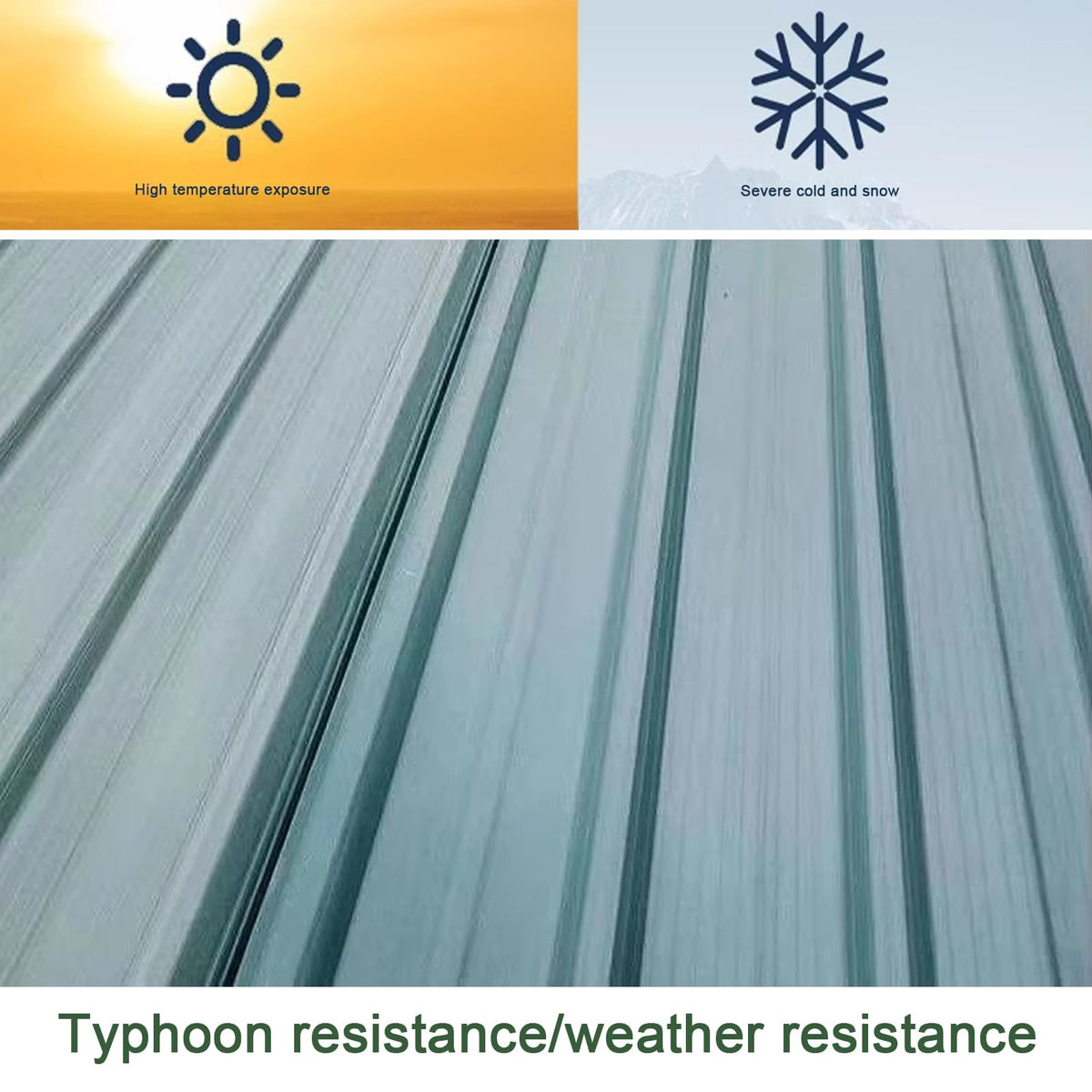 Corrugated Fiberglass Roofing Panels 8 pcs 35x63in P534
