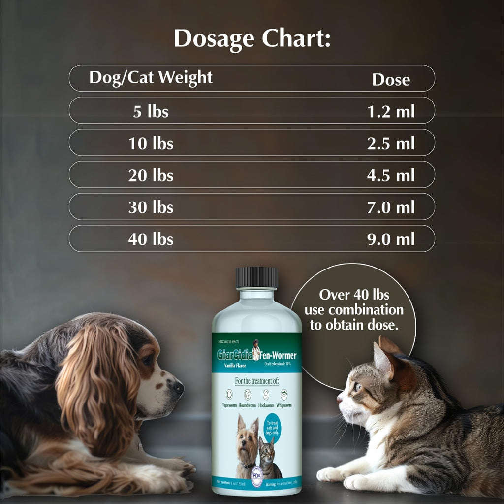 4 oz Vanilla Flavour Liquid Dog & Cat Dewormer with Syringe D85271