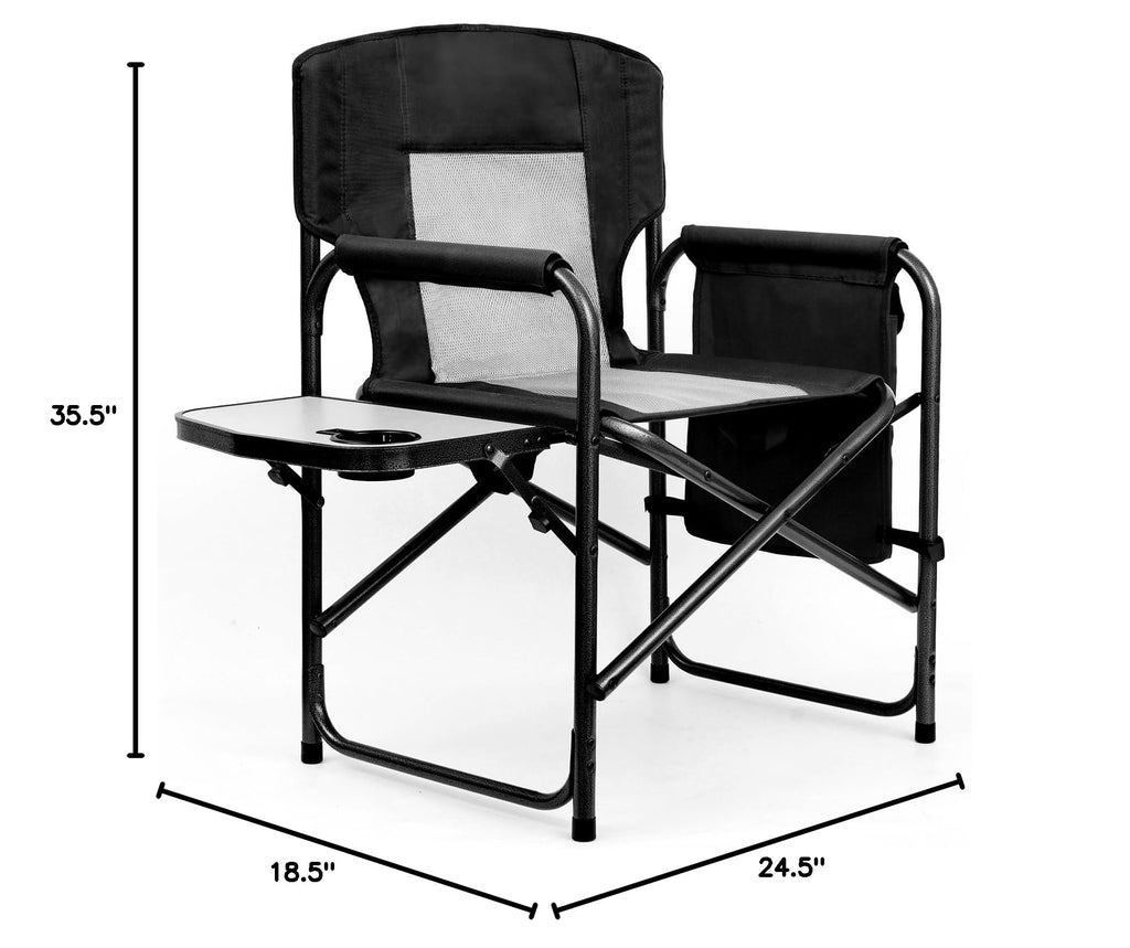 Camping Chairs, Folding Chairs for Outside, Directors Chairs Foldable Adults Heavy Duty, Support to 450LBS O20535