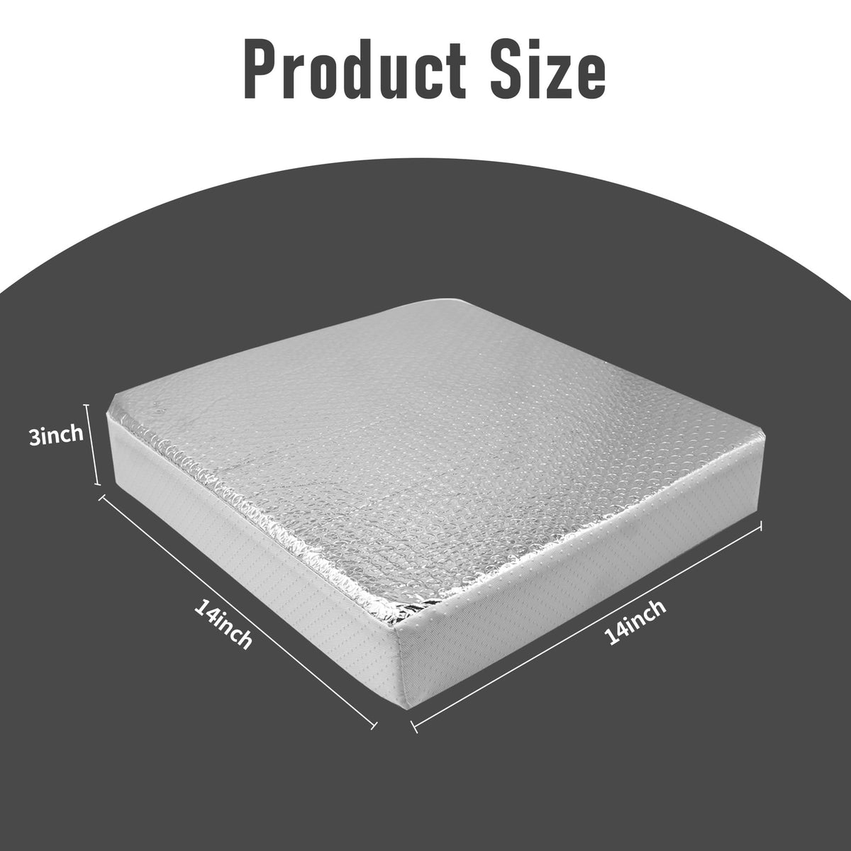 14″x14″x3″ RV Vent Insulator with Reflective Surface D729