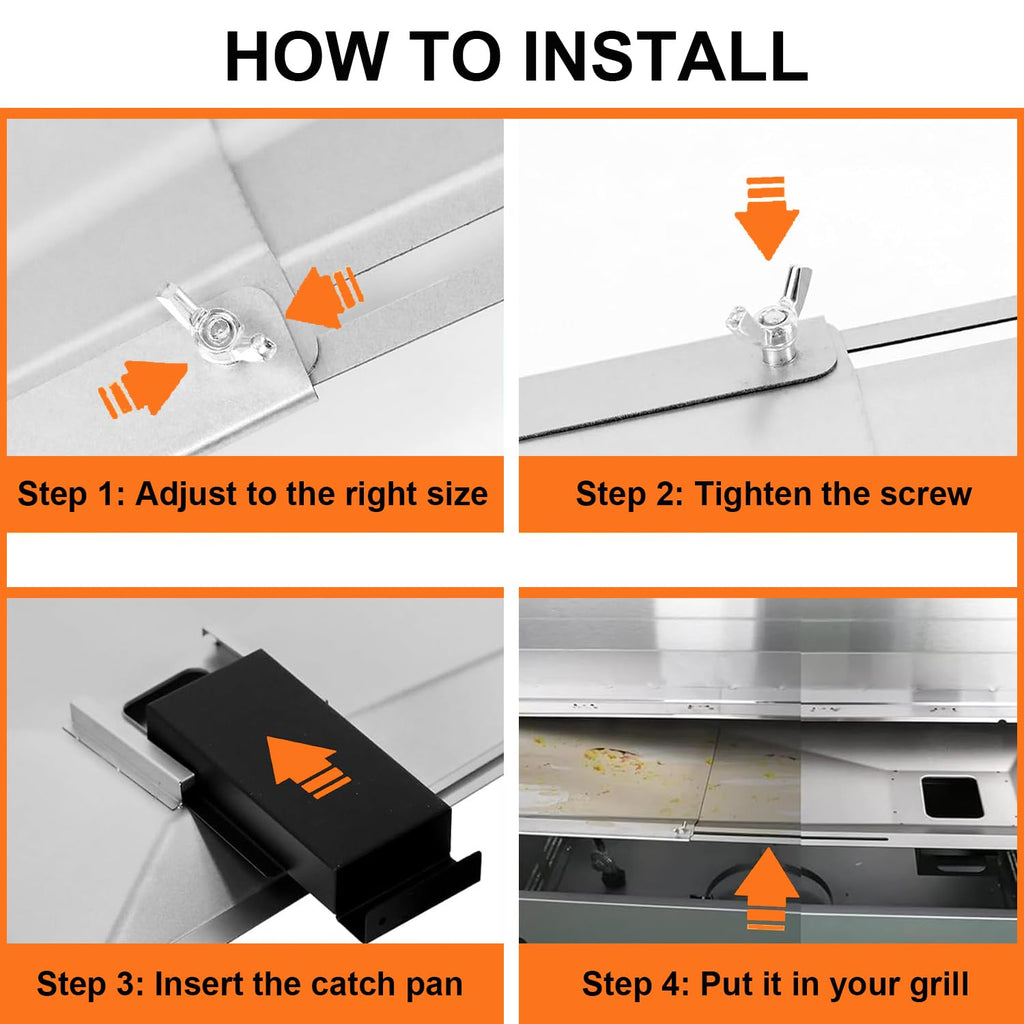 Adjustable Grease Tray for Gas Grills B9195