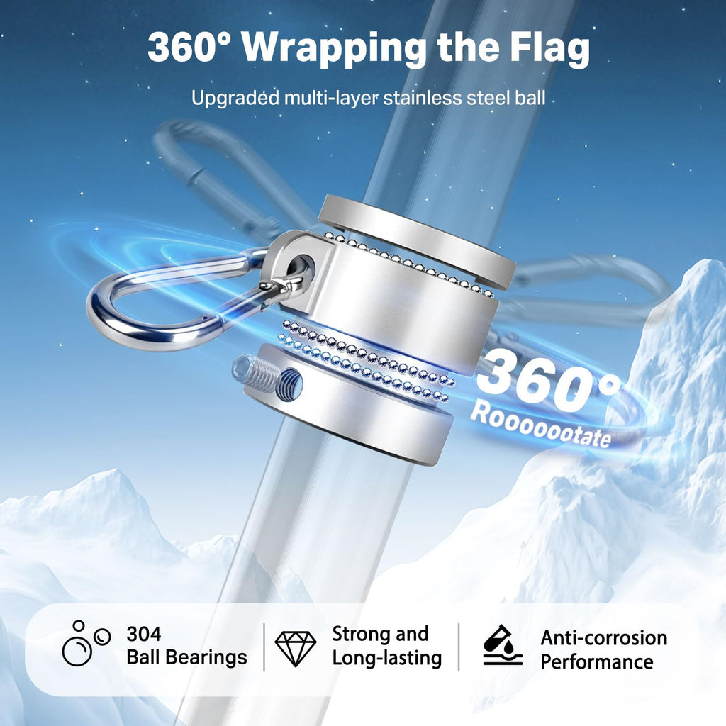 6FT 304 Stainless Steel Flag Pole S478