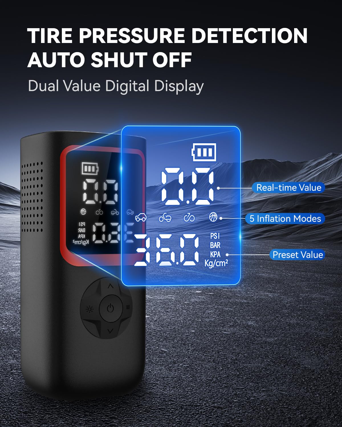 150PSI Portable Tire Inflator Air Pump U716