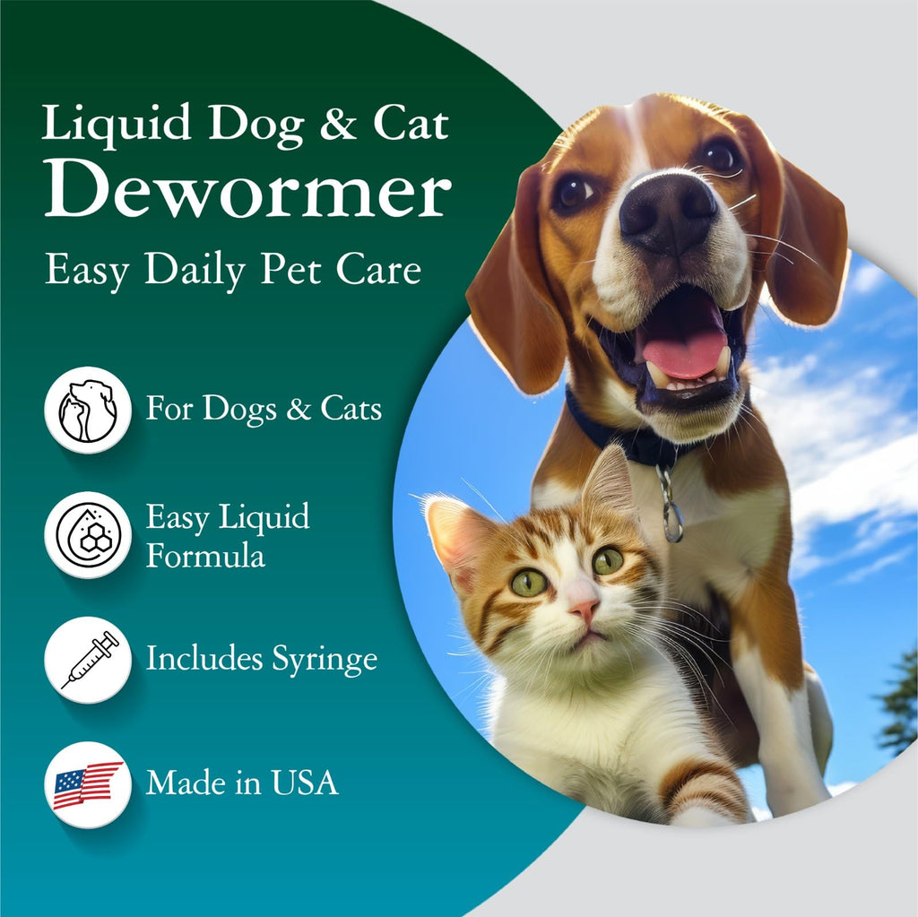 4 oz Vanilla Flavour Liquid Dog & Cat Dewormer with Syringe D85271
