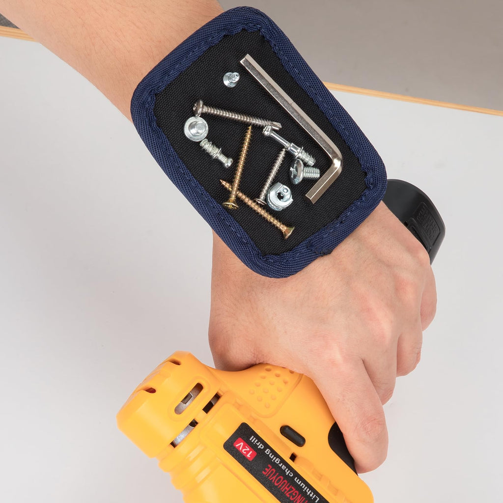 Adjustable Tool Belt with Magnetic Wristband and Pouch Pocket X98596