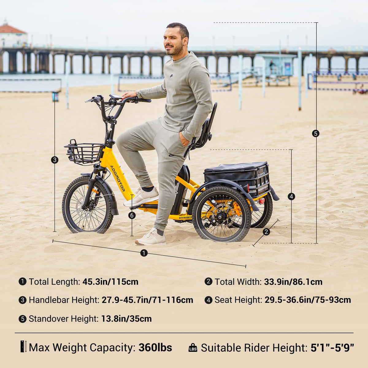Folding Electric Tricycle 750W 48V 20Ah UL2849 A69633