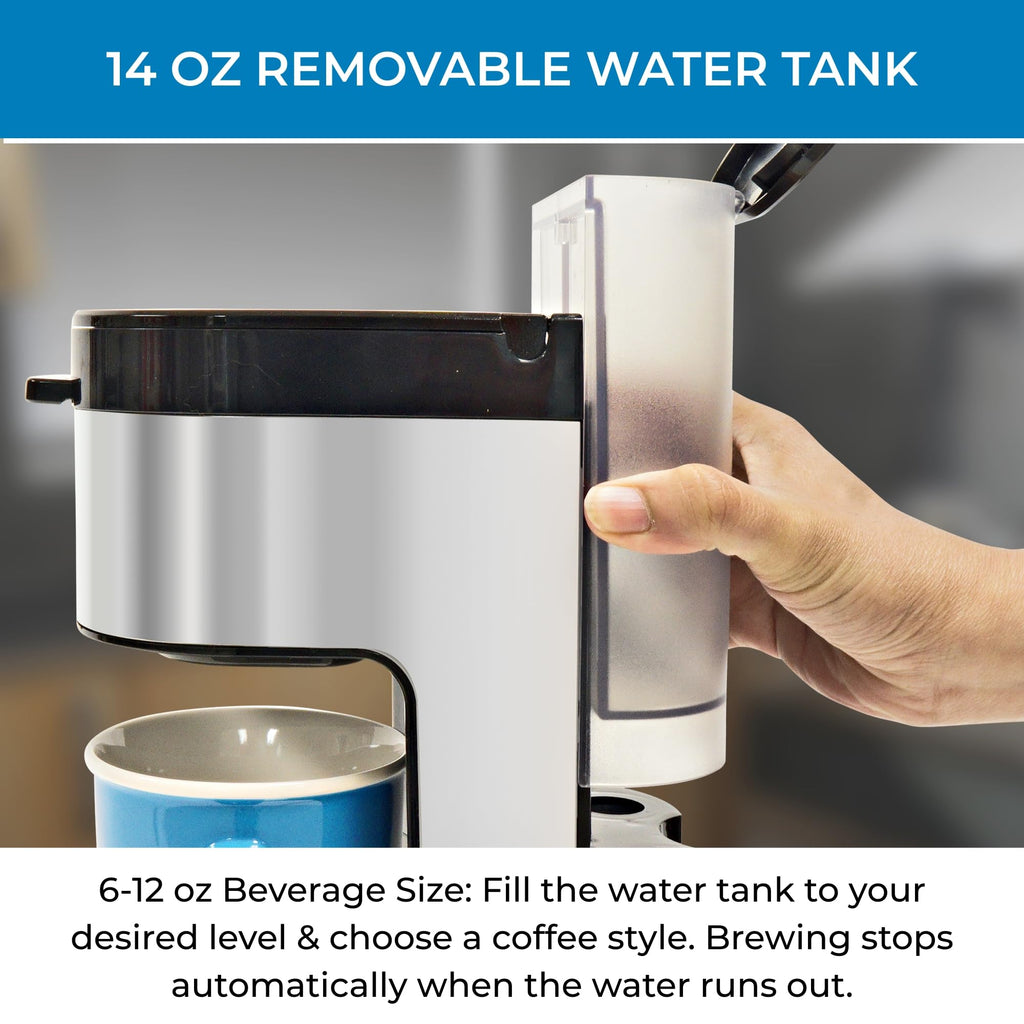 Single Serve Coffee Maker 6–12 Oz Black J81743
