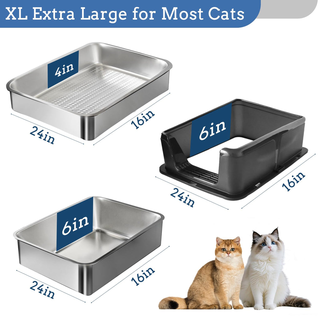 Stainless Steel Sifting Litter Box E407148