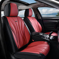 Black Red 2 Pack Leather Car Seat Covers H401