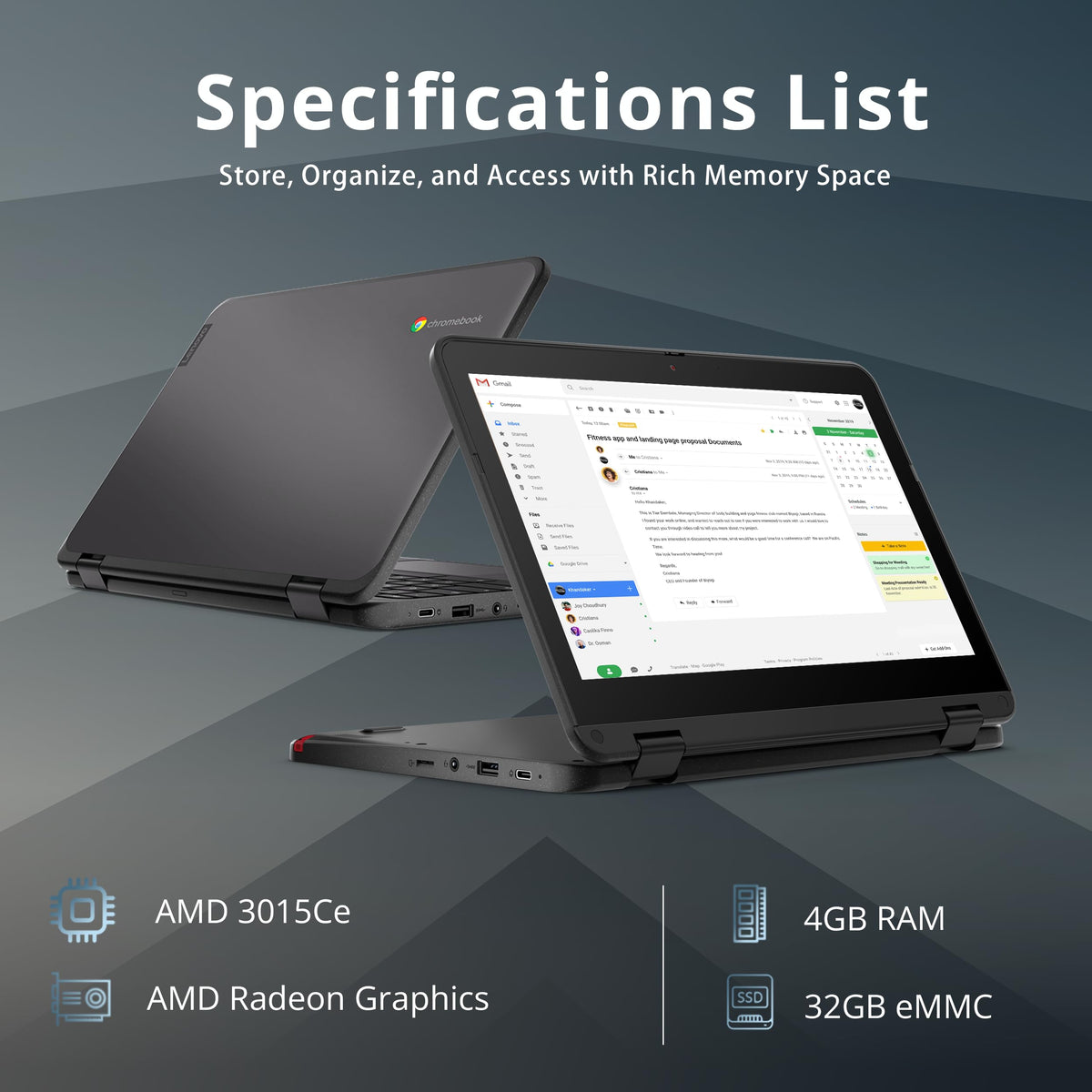 11.6" 2-in-1 Touchscreen Chromebook M978