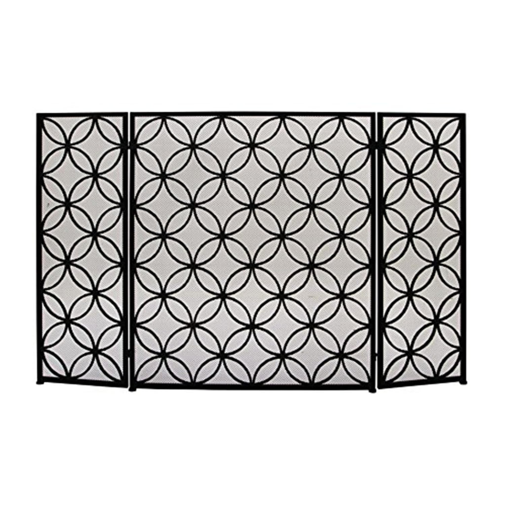 Black Metal Fireplace Screen C32934