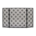 Black Metal Fireplace Screen C32934