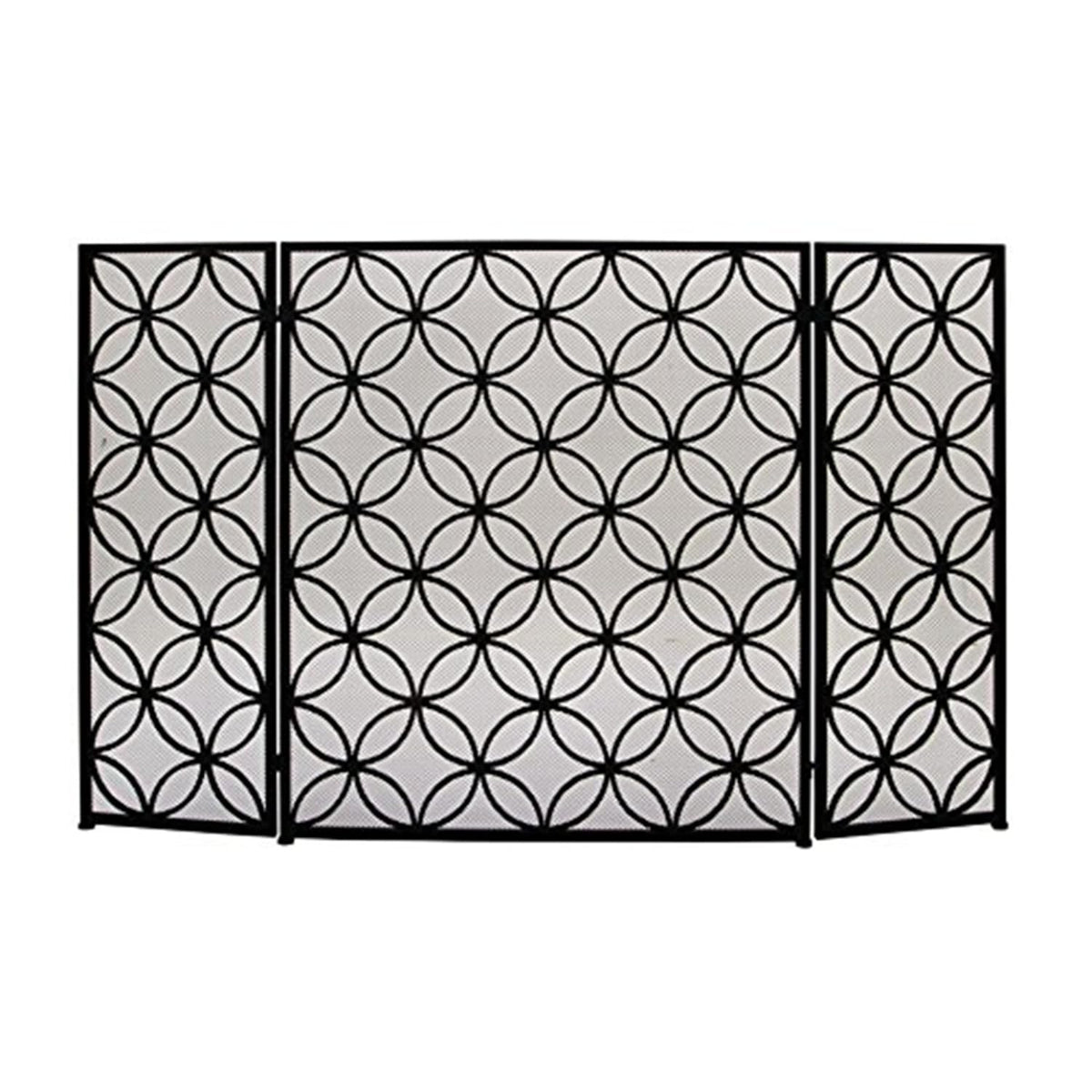 Black Metal Fireplace Screen C32934