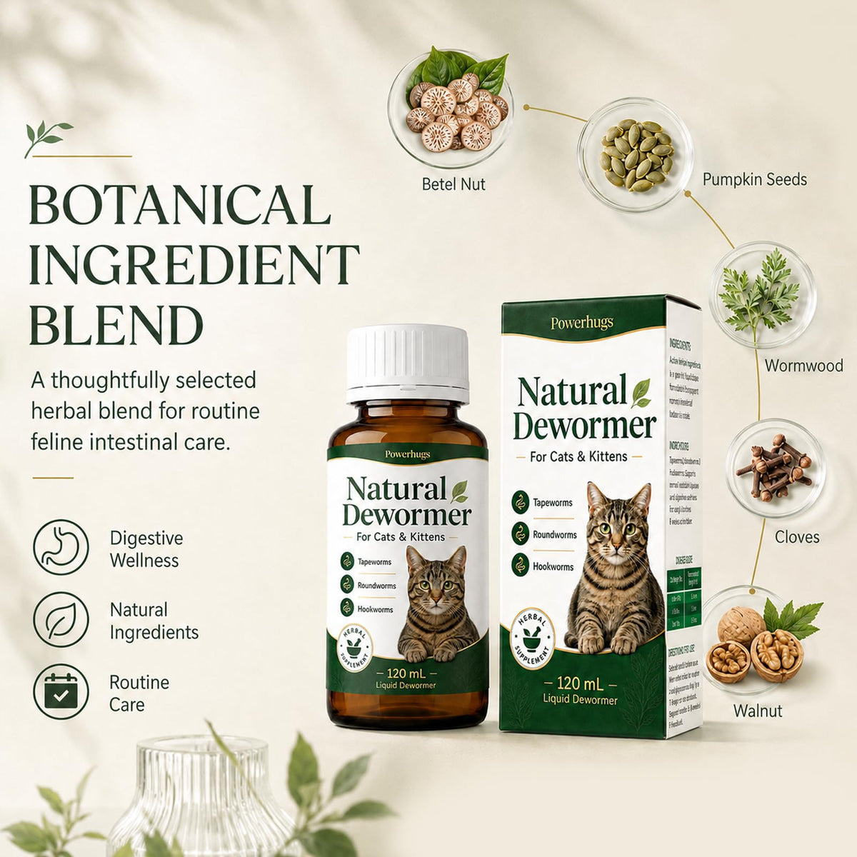 Broad Spectrum Cat Dewormer for Tapeworm, Roundworm & Hookworm K710615