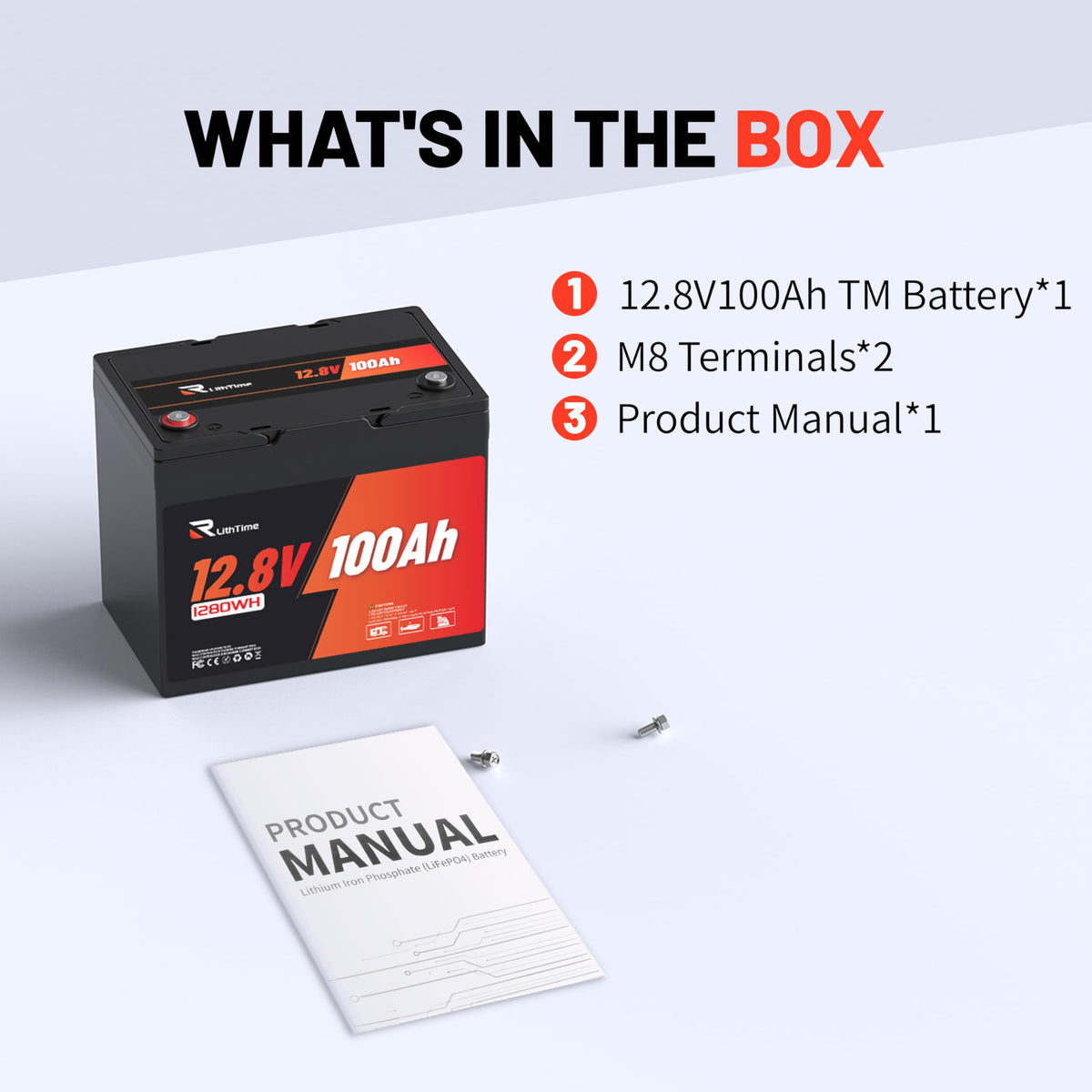 12V 100Ah LiFePO4 Lithium Battery K723