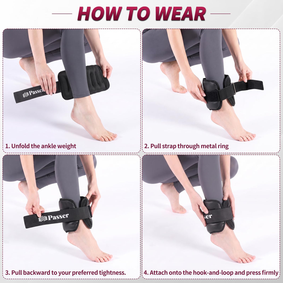 Ankle & Wrist Weights PU Leather F2222