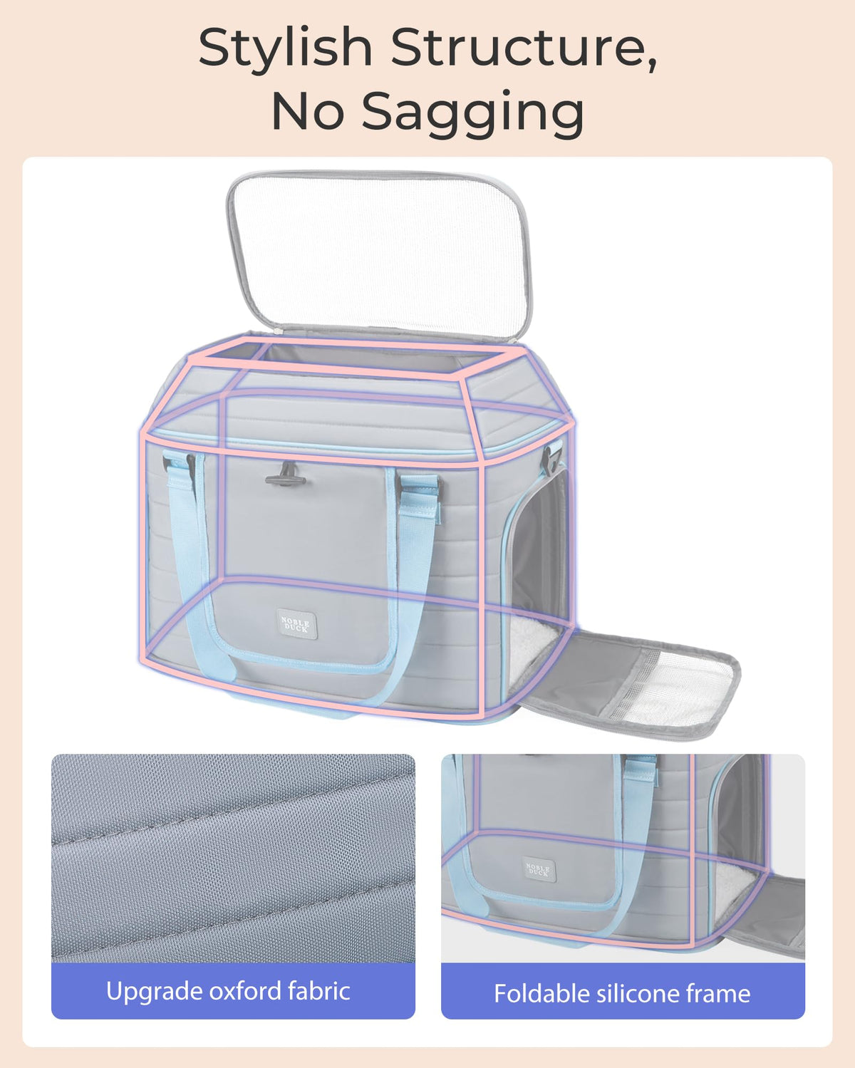 Airline Approved Soft-Sided Pet Carrier for Cats/Dogs Up to 20 Lbs Q773