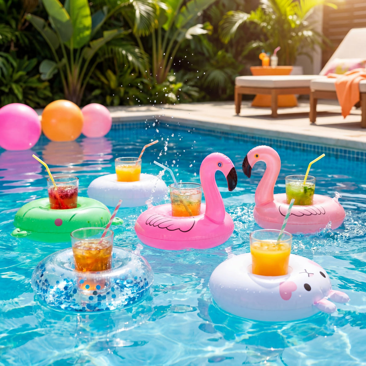 60 Pcs Inflatable Drink Holder V9196