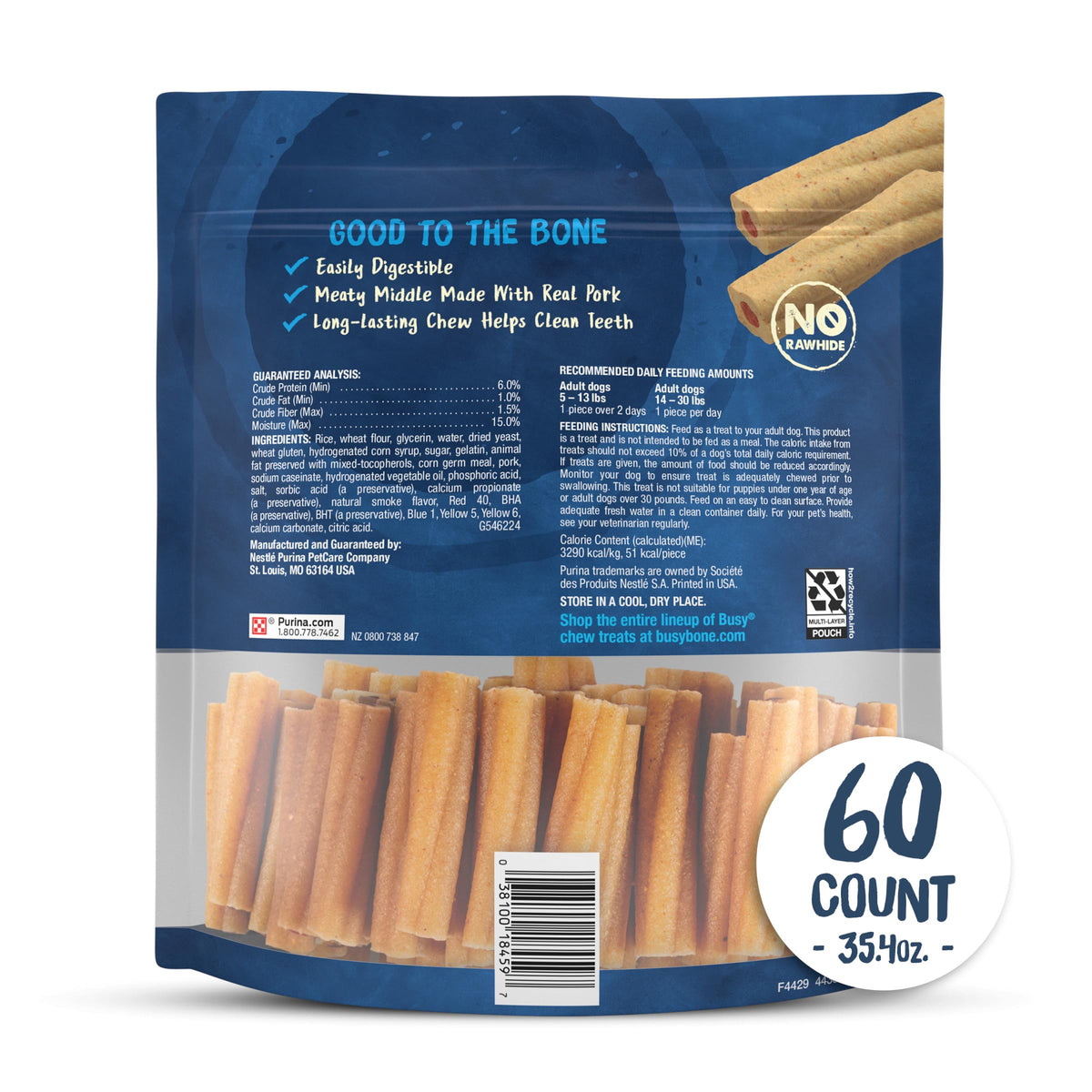 Dog Chew Treats 60 ct Pouch D3612