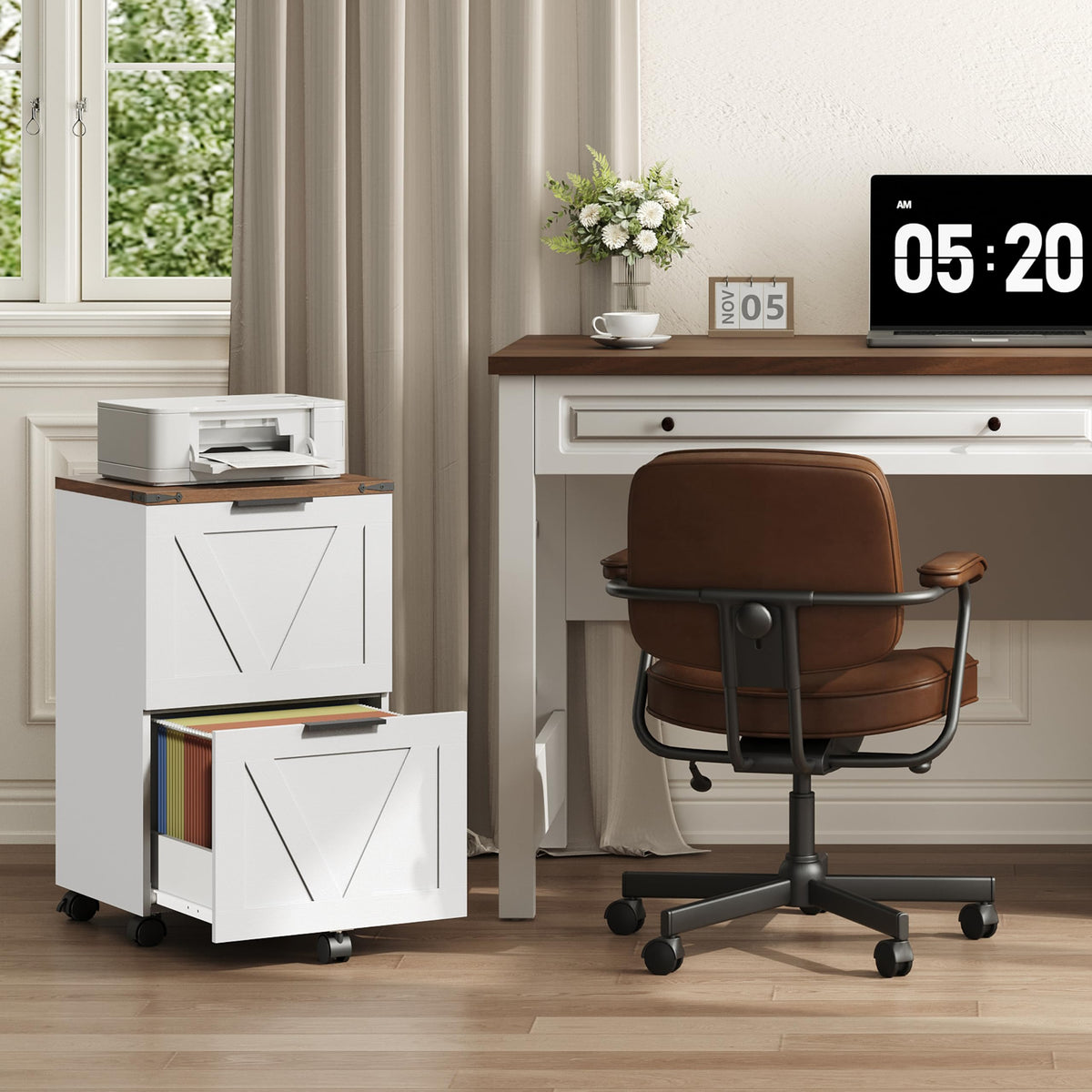 2 Drawers Rolling File Cabinet S8424