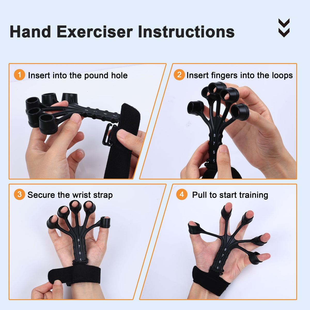 5PCS Grip Strength Trainer Kits J362