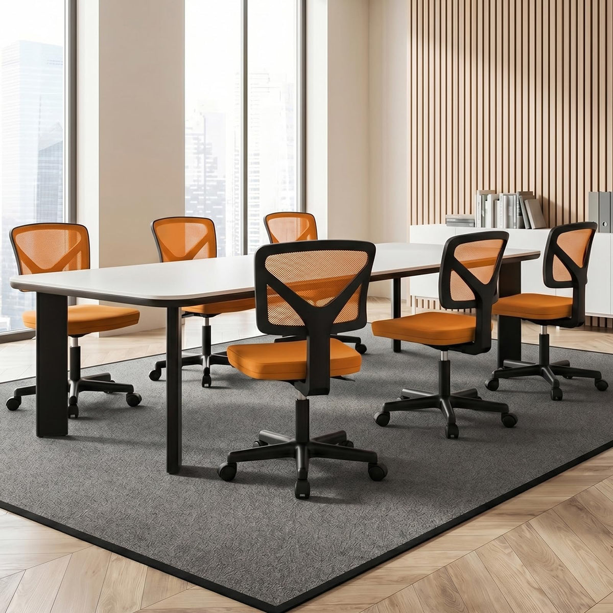 Armless Ergonomic Home Office Chair W7096