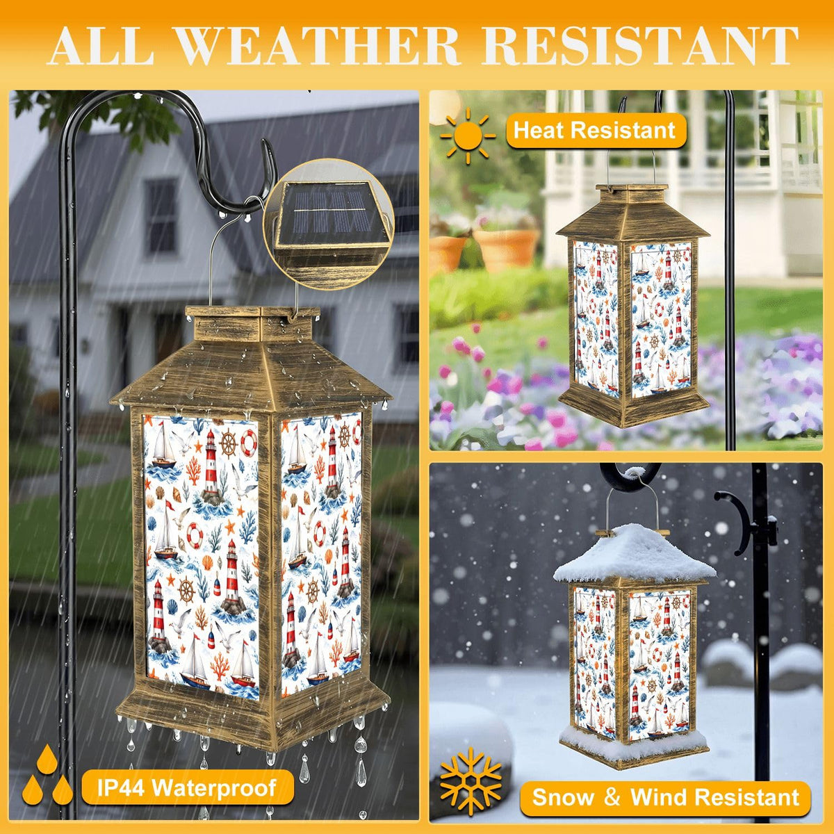 Waterproof LED Solar Lantern S636