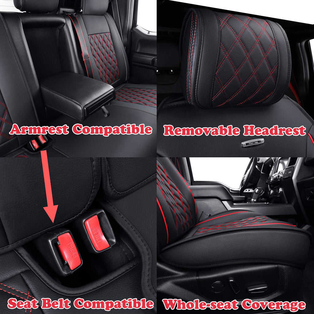 Car Seat Covers Black-Red K2546