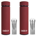 Travel Mug and Tumbler Hot and Cold Double Wall Stainless Steel Thermos, Sacred Red, Pack of 2 P481161