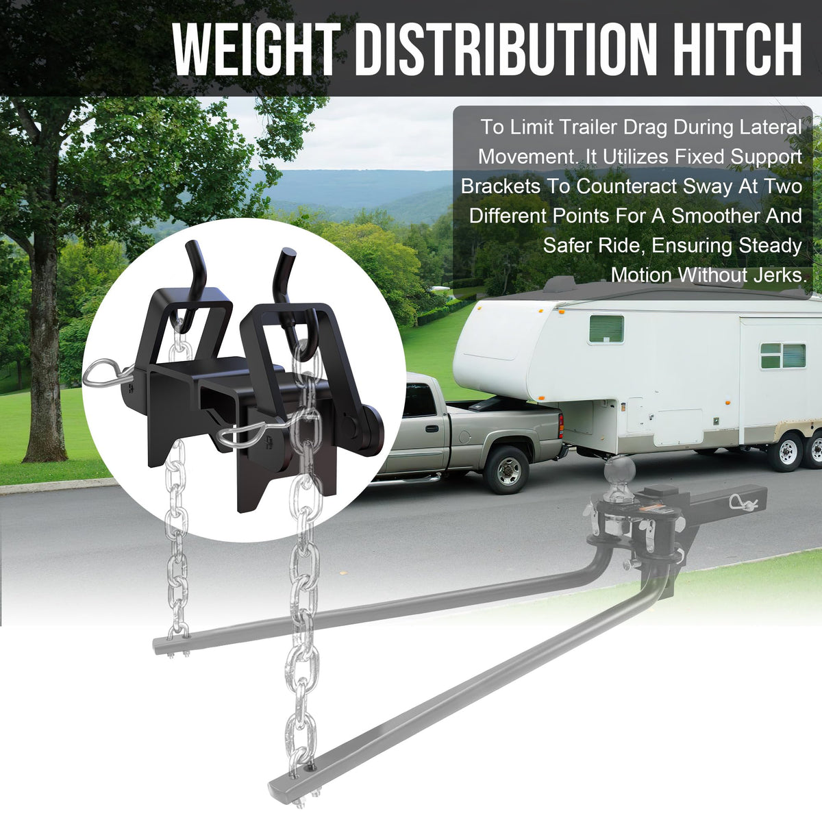 Heavy Duty Weight Distribution Hitches with Sway Control E211