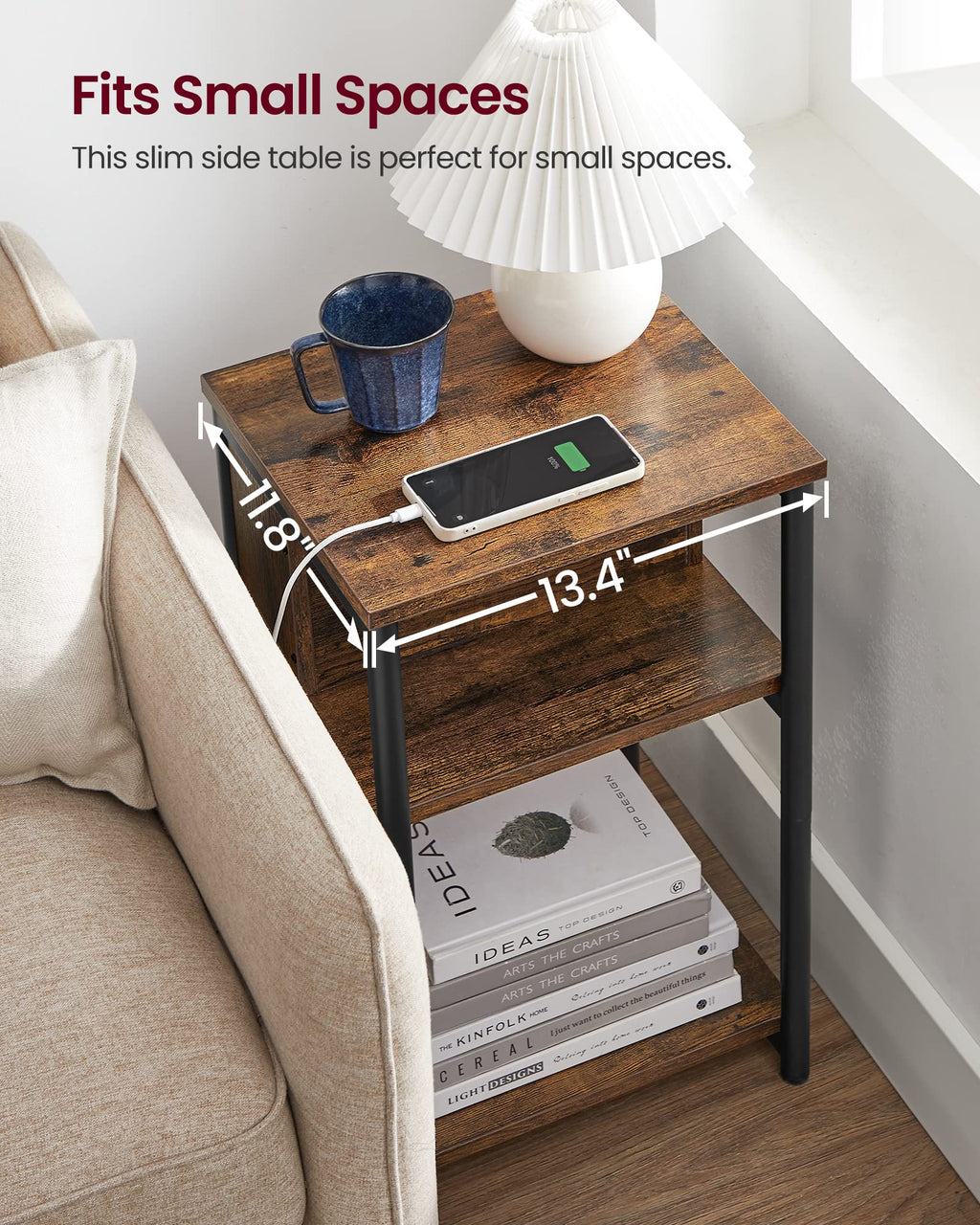 Side Table with Charging Station A800