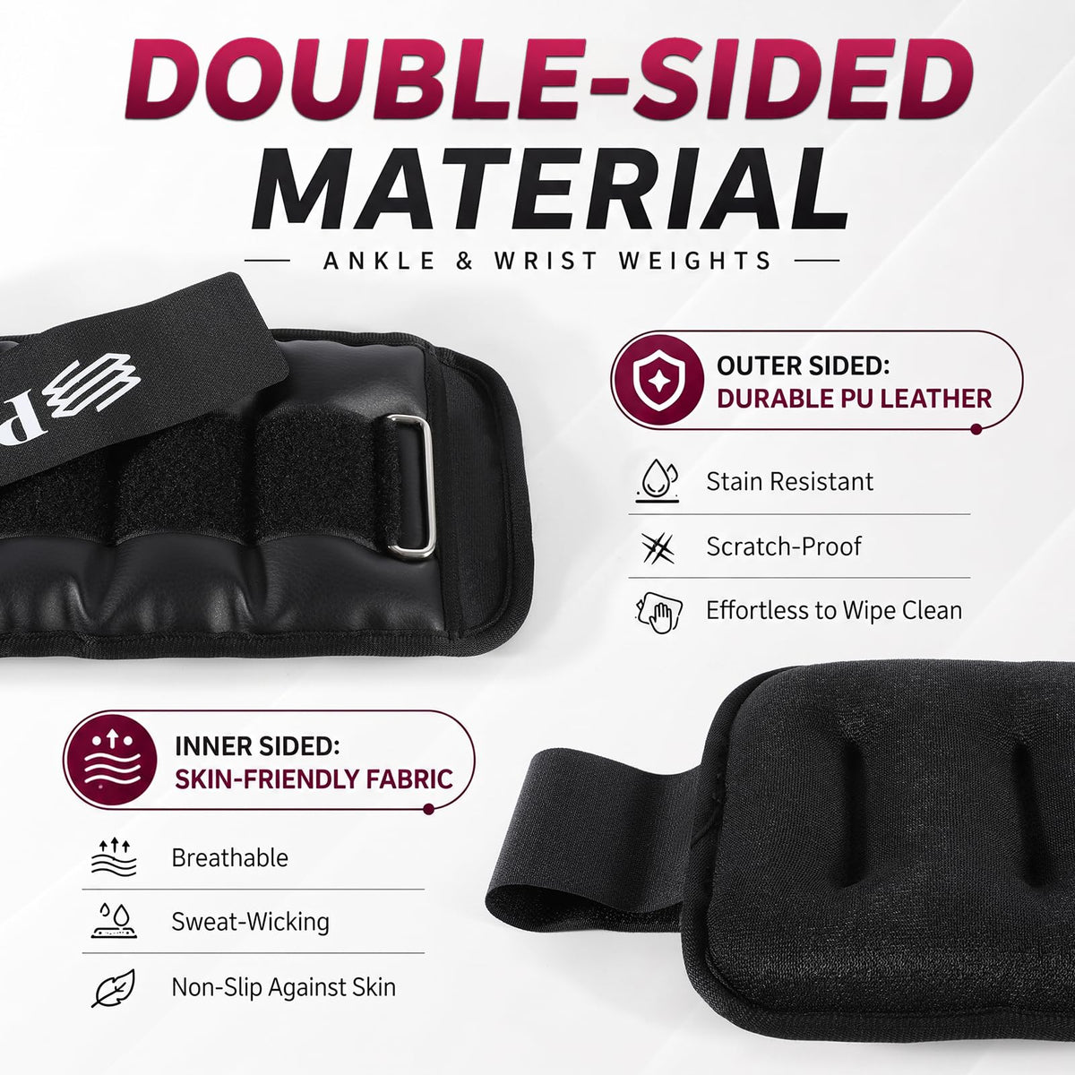 Ankle & Wrist Weights PU Leather F2222