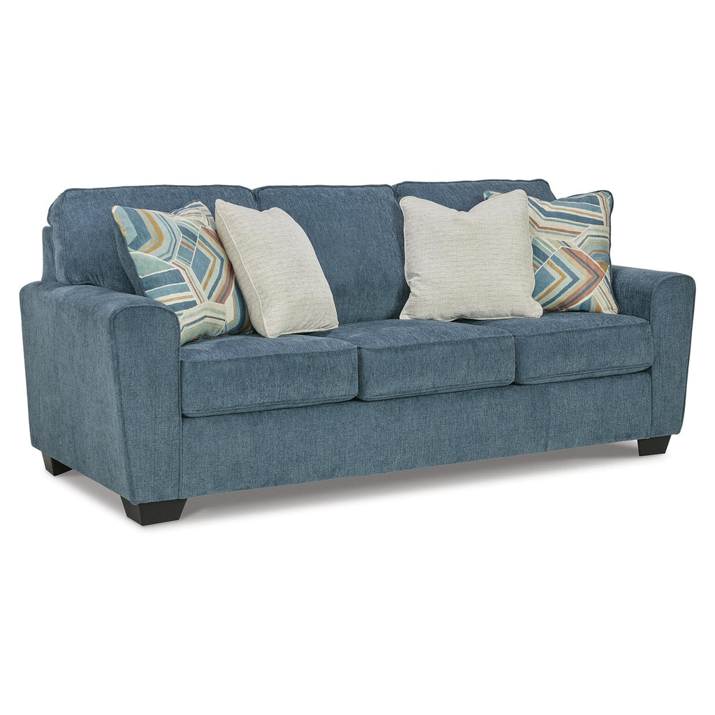 Blue Chenille 3 Seater Couch U50647