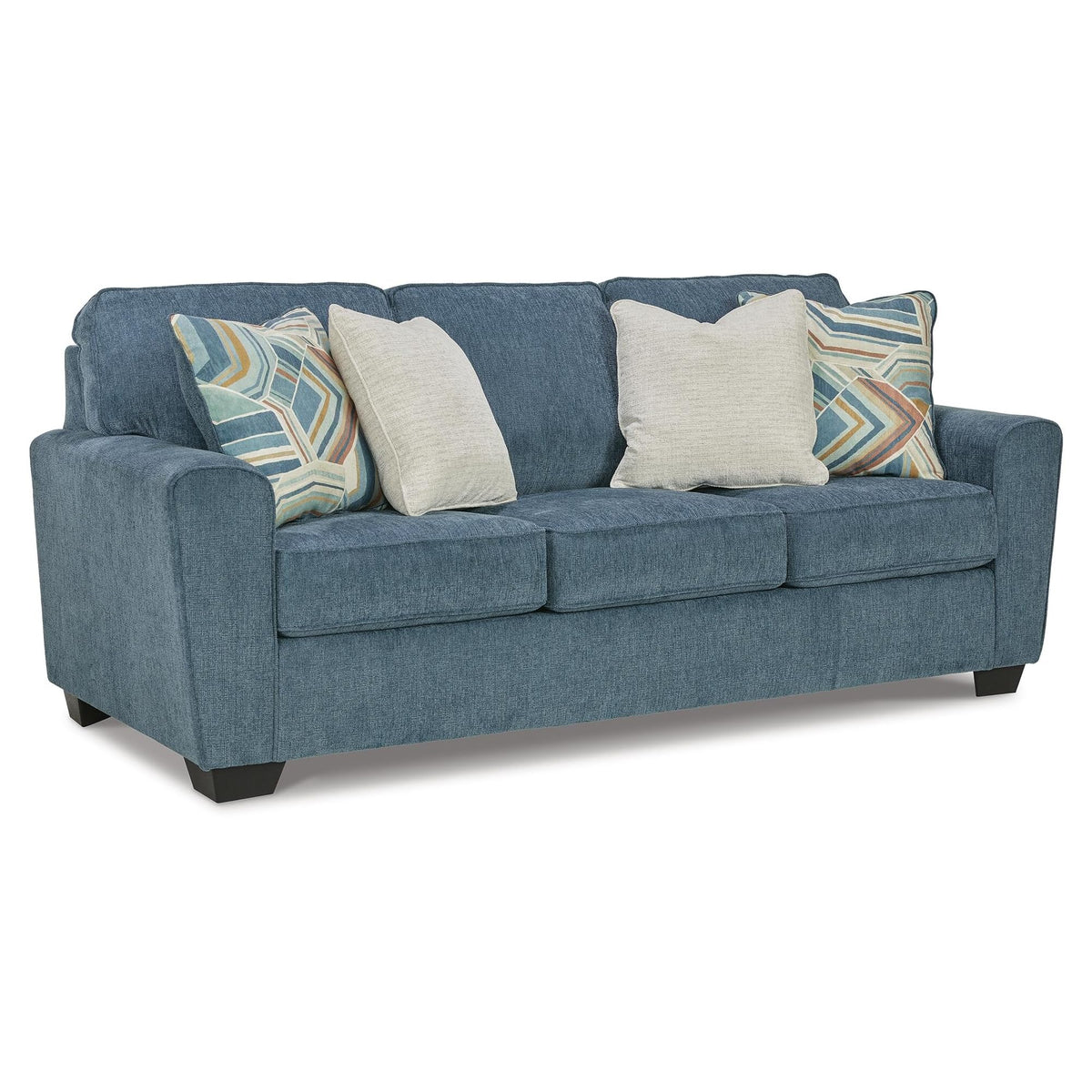 Blue Chenille 3 Seater Couch U50647