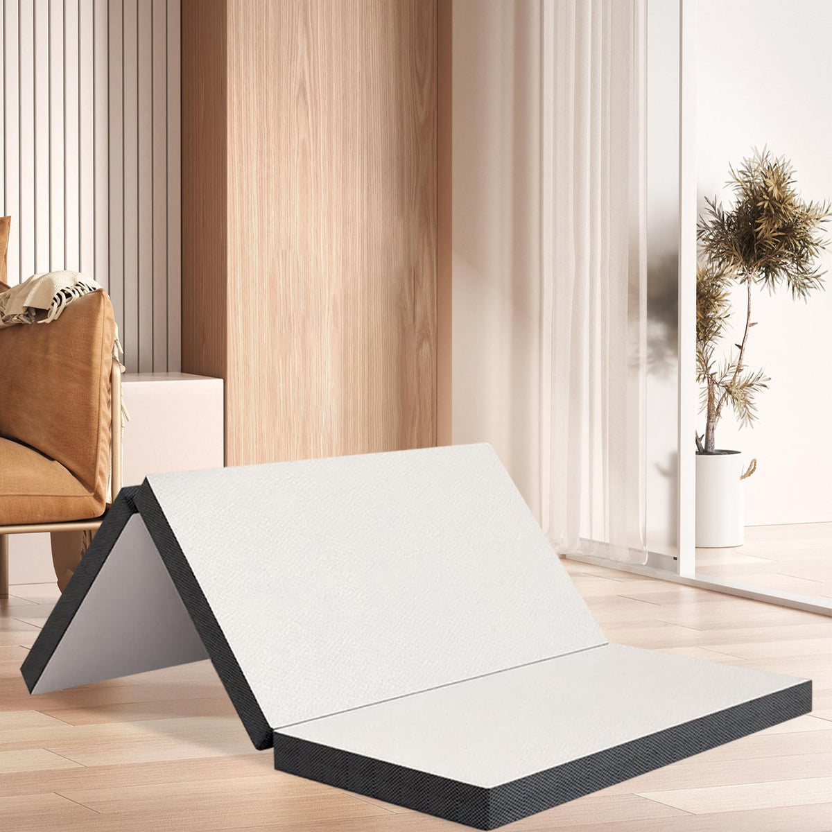 Memory Foam Folding Mattress Full 3 Inch Trifold with Washable Cover E21904